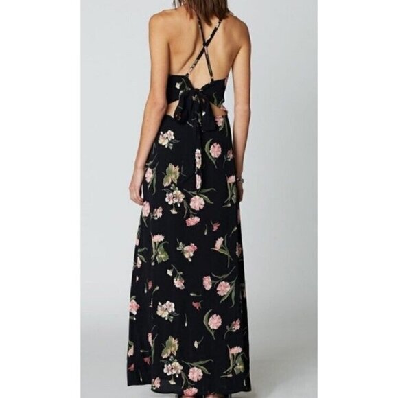 New Flynn Skye Adaline Maxi Dress Womens Large Night Bloom Rayon Summer - Picture 3 of 10